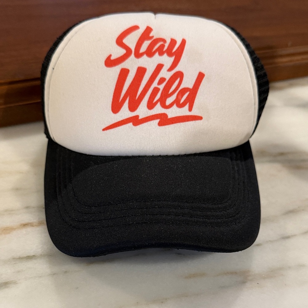 Stay Wild Black and White Cap